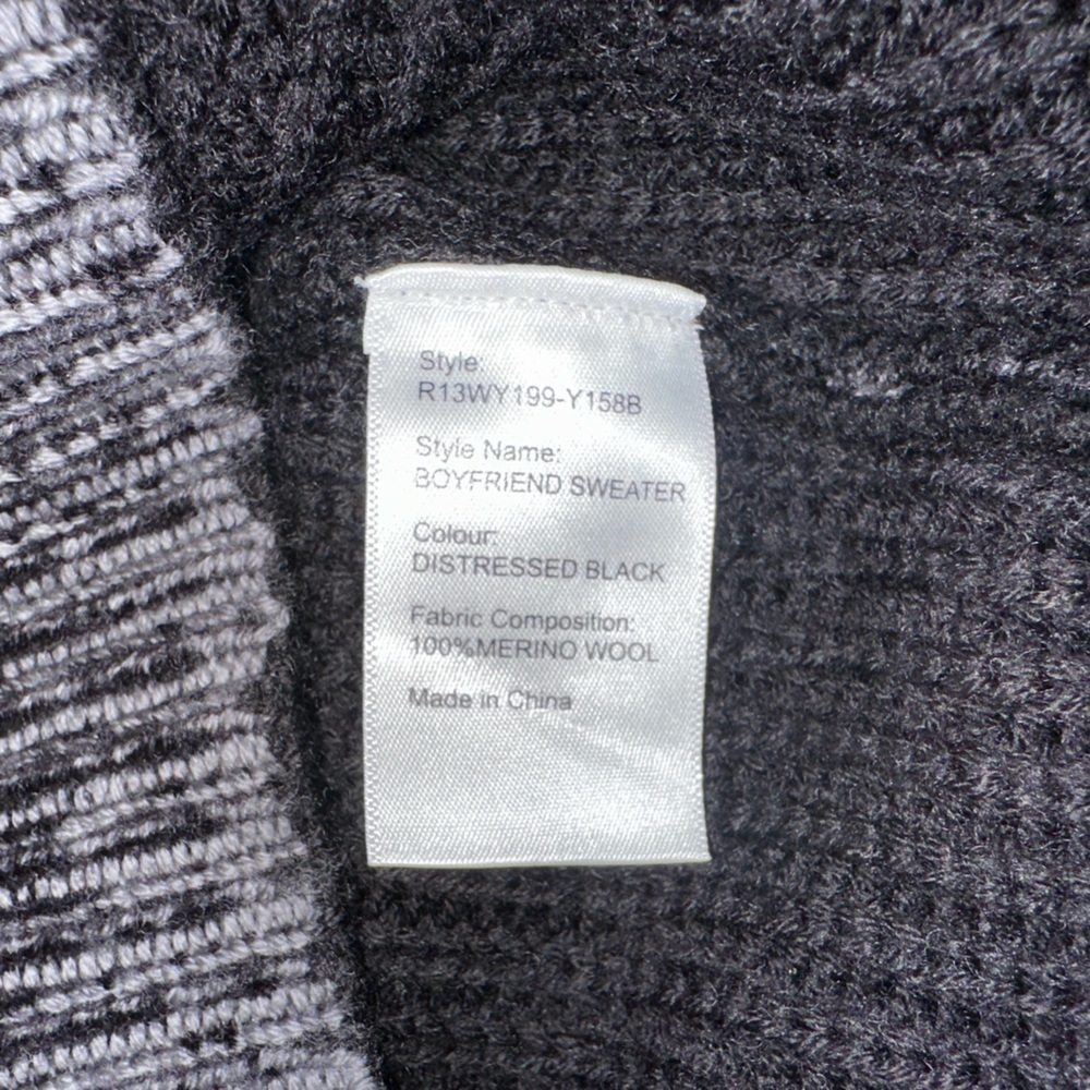 New R13 Reverse Printed Oversize Merino Wool Sweater Shit Happens Size Small XS - Picture 7 of 11
